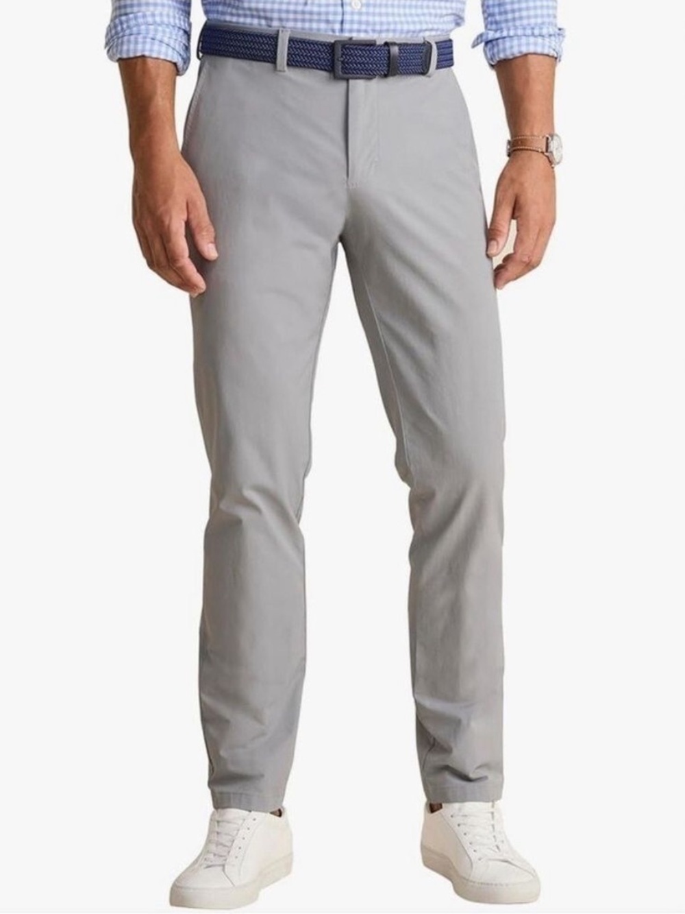 Vineyard Vines Stretch Breaker Gray Chinos Classic Fit Cotton Blend Size 36